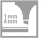 1 - 4 mm