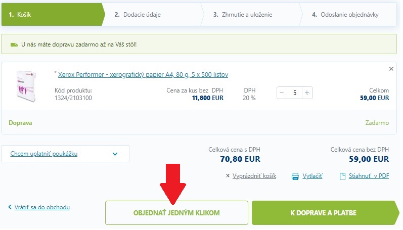 Objednávajte jedným klikom